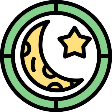 Ay. Web simgesi basit illüstrasyon