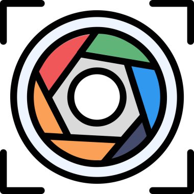 Bir kamera simgesinin vektör illüstrasyonu