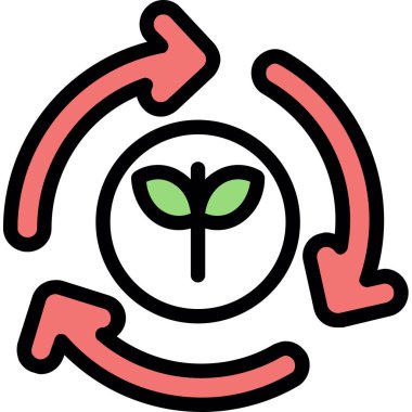 Yaprak ikonu vektör illüstrasyonu