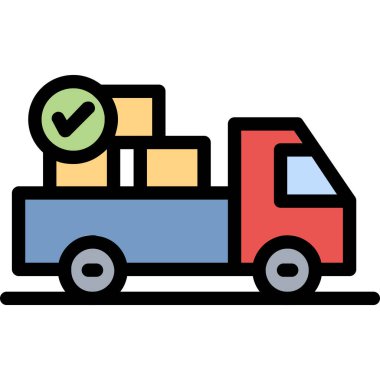 kargo teslim vektör simgesi