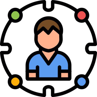 Man avatar kişi simgesi - taslak biçimi