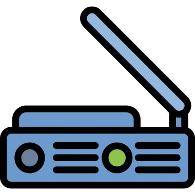 Radyo. Web simgesi basit illüstrasyon