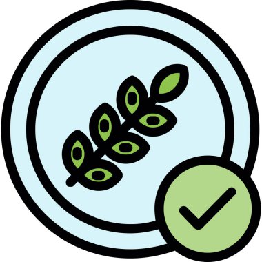 Yaprak simgesi, vektör illüstrasyonu