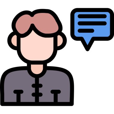 Sohbet simgesi, vektör çizimi