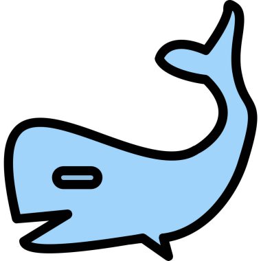 Balina. Web simgesi basit illüstrasyon