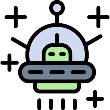 ufo. Web simgesi vektör illüstrasyonu