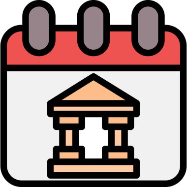 Takvim. Web simgesi basit illüstrasyon