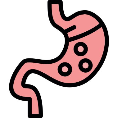 mide simgesi, basit vektör tasarımı