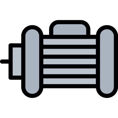 Fitness egzersiz simgesi renk ana hatları vektörü