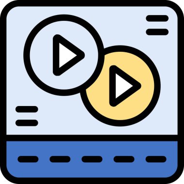 video oynatıcı simgesi, vektör illüstrasyon tasarımı