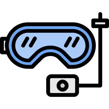 Dalış maskesi. Basit illüstrasyon