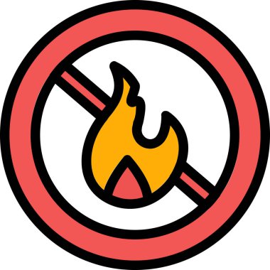 Ateş yok, alev simgesi doldurulmamış - özet biçimi