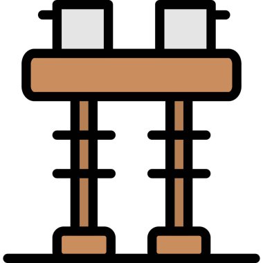 Kablo. Web simgesi basit illüstrasyon