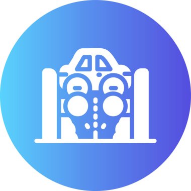 Bir araba simgesinin vektör illüstrasyonu