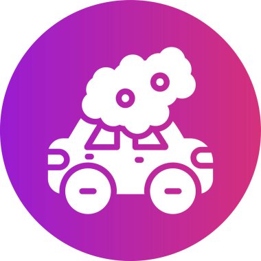 Araba simgesinin vektör illüstrasyonu