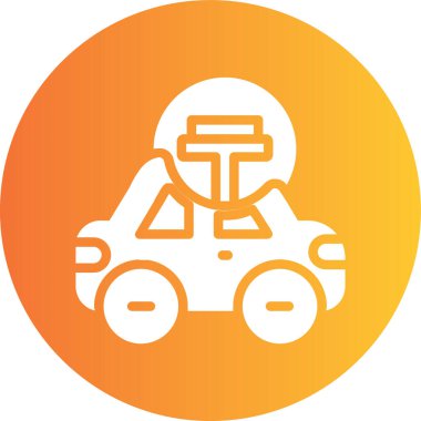 araba simgesi, vektör illüstrasyonu