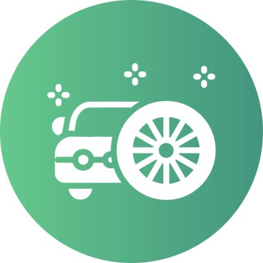 araba yıkama simgesi, vektör illüstrasyonu