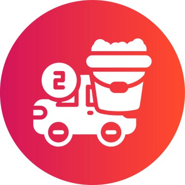 dağıtım kamyonu ikonu vektör çizimi