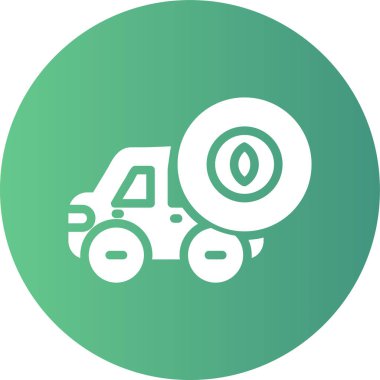 Traktör ikon vektör illüstrasyonu