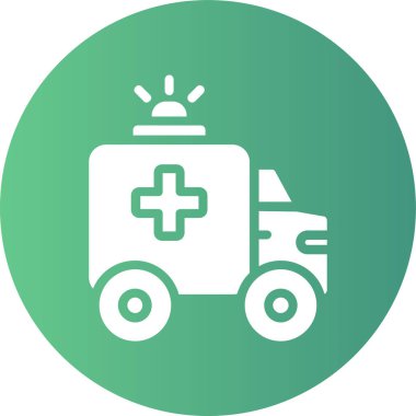 Ambulans arabasının vektör çizimi modern simge