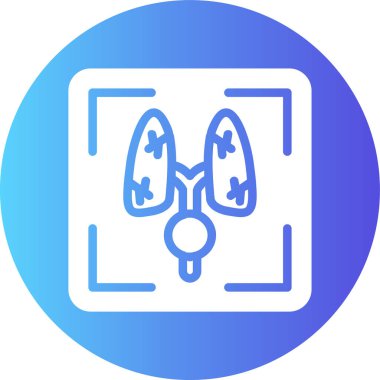 Akciğerler simge vektör çizim