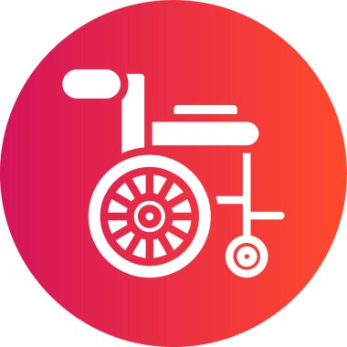 tekerlekli sandalye simge vektör çizim