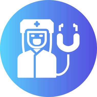 Doktor. Web simgesi basit illüstrasyon