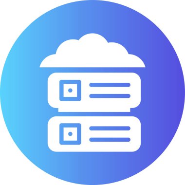 Bulut Depolama Ağı simgesi basit illüstrasyon