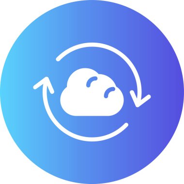 Bulut deposu. Web simgesi basit illüstrasyon