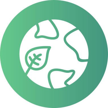 Dünya gezegen simgesinin vektör illüstrasyonu