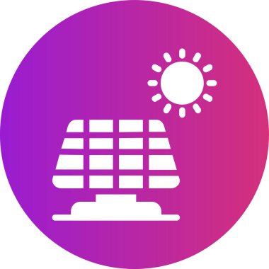 Güneş paneli simgesinin vektör illüstrasyonu