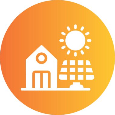 Güneş paneli simgesi için vektör illüstrasyonu