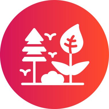 Ağaç simgesinin vektör illüstrasyonu