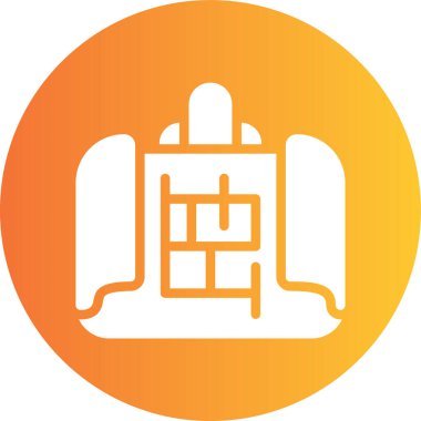 Bir torba simgesinin vektör illüstrasyonu