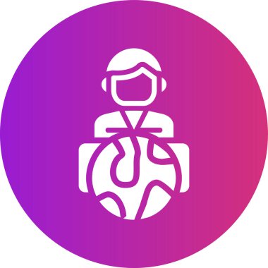 Sırt çantalı bir adamın vektör çizimi