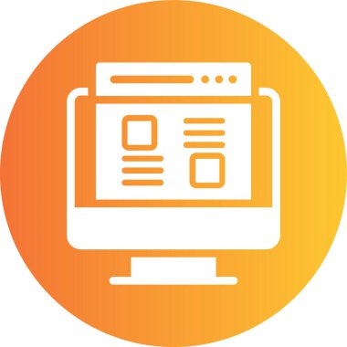 Tarayıcı Vektörü Şekil Simgesi Tasarımı