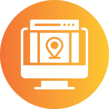 konum simgesi vektör illüstrasyonu