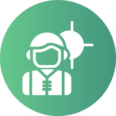 Astronot simgesinin vektör illüstrasyonu