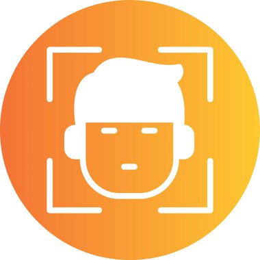 Yüz. Web simgesi basit illüstrasyon