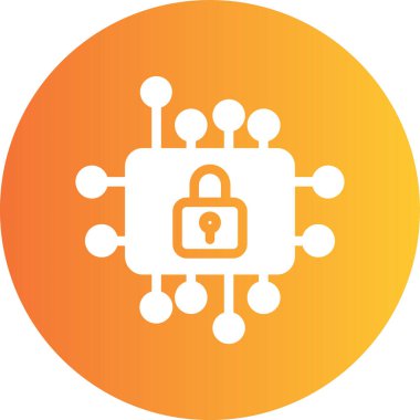 siber veri güvenlik simgesi doldurulmuş ana hatlar biçiminde