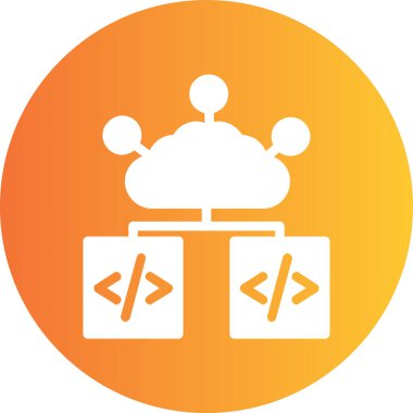 Bulut bilgi işlem izole vektör kolayca düzenlemek veya değiştirmek simgesi