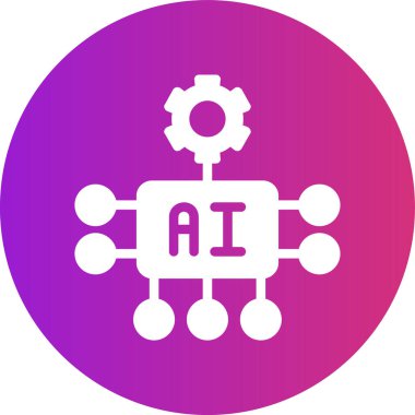 ai Yapay Zeka simgesi ana hatlar biçiminde