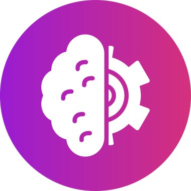 Beyin. Web simgesi basit illüstrasyon