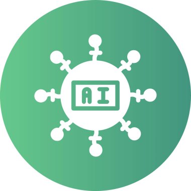 AI simge vektör çizim