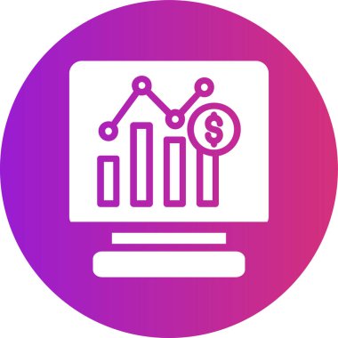 Bir dolar simgesinin vektör illüstrasyonu