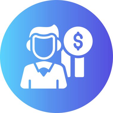 Para için. Web simgesi basit illüstrasyon