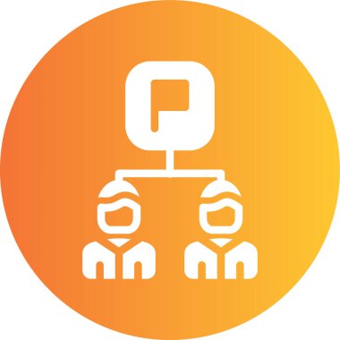 iş insanları grup simgesi düz stil