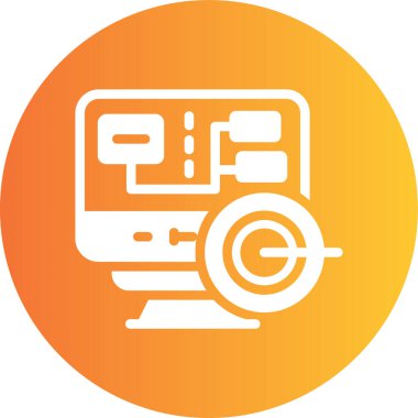 seo modern simgesinin vektör illüstrasyonu