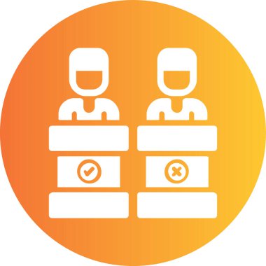 Modern ofis simgesinin vektör illüstrasyonu