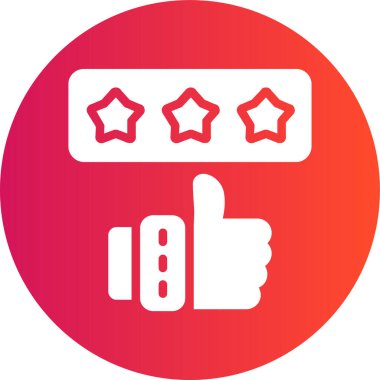 Reyting. Web simgesi basit illüstrasyon